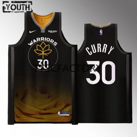 Maillot Basket Golden State Warriors Stephen Curry 30 Nike 2022-23 City Edition Noir Swingman - Enfant
